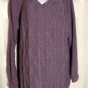 Cozy Cable Knit V-Neck Sweater